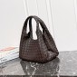 Intrecciato Medium Campana Shoulder Bag-Fondant