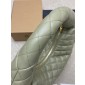 Saint Laurent Icare Medium Hobo in Quilted Nappa-Moss Green