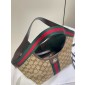 Gucci Giglio small tote bag-Beige and dark brown Canvas