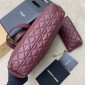 Saint Laurent Icare Maxi in Quilted Nappa-Rouge Cabernet  