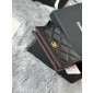 Chanel nero pelle di agnello piccolo portafoglio piegato oro hardware