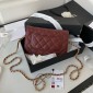 Chanel Classic Wallet on Chain in Grained leather-Burgundy 