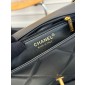 Borsa invernale Chanel Borsa a flap in lana-Black