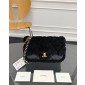 Borsa invernale Chanel Borsa a flap in lana-Black