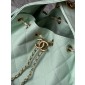 Chanel 25 Small handbag -Light green Caviar leather 