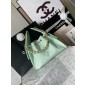 Chanel 25 Small handbag -Light green Caviar leather 