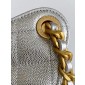 Chanel 25 Small handbag -Silver Grained leather 