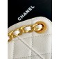 Chanel 25 Mini Bag in Grained Calfskin-White