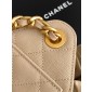 Chanel 25 Mini Bag in Grained Calfskin-Deep Beige