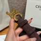 Cintura celine Triomphe Buckle 25mm in Suede Calfskin