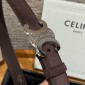 Cintura celine Triomphe Buckle 25mm in Suede Calfskin