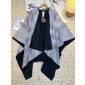 Burberry Check Wool Cape 