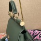 Authentic Quality- Dolce Gabbana Large Sicily Handbag in in Dauphine leather -Green