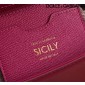 Authentic Quality- Dolce Gabbana Large Sicily Handbag in in Dauphine leather -Fuchsia