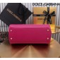 Authentic Quality- Dolce Gabbana Large Sicily Handbag in in Dauphine leather -Fuchsia