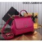 Authentic Quality- Dolce Gabbana Large Sicily Handbag in in Dauphine leather -Fuchsia
