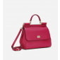 Authentic Quality- Dolce Gabbana Large Sicily Handbag in in Dauphine leather -Fuchsia