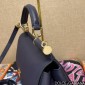 Authentic Quality-Dolce Gabbana Large Sicily Handbag in in Dauphine leather-Dark blue