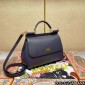 Authentic Quality-Dolce Gabbana Large Sicily Handbag in in Dauphine leather-Dark blue