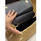 Authentic quality- Dolce Gabbana Large Sicily Handbag in crochet raffia and python skin