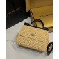 Authentic quality- Dolce Gabbana Large Sicily Handbag in crochet raffia and python skin