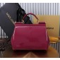 Authentic quality- Dolce Gabbana LargeSicily Handbag in polished calfskin- Fuchsia  