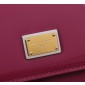 Authentic quality- Dolce Gabbana LargeSicily Handbag in polished calfskin- Fuchsia  