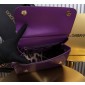 Authentic quality- Dolce Gabbana LargeSicily Handbag in polished calfskin -Purple