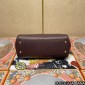 Authentic quality- Dolce Gabbana Large Sicily Handbag in in Dauphine leather-Bordeaux