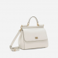 Authentic quality- Dolce Gabbana Large Sicily Handbag in in Dauphine leather-White