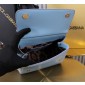 Authentic quality-Dolce Gabbana Medium Sicily Handbag in Polished calfskin-light blue