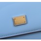Authentic quality-Dolce Gabbana Medium Sicily Handbag in Polished calfskin-light blue