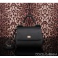 Authentic quality- Dolce Gabbana Medium Sicily Handbag in in Dauphine leather -Black