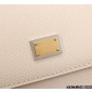Authentic quality- Dolce Gabbana Medium Sicily Handbag in in Dauphine leather -Beige