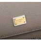 Authentic quality- Dolce Gabbana Medium Sicily Handbag in in Dauphine leather -Grey