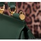 Authentic quality- Dolce Gabbana Medium Sicily Handbag in in Dauphine leather -Green