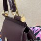 Authentic quality- Dolce Gabbana Medium Sicily Handbag in in Dauphine leather -Bordeaux
