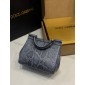 Authentic quality- Dolce Gabbana Medium Sicily Handbag  in python skin-Light blue