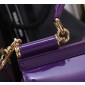 Authentic quality- Dolce Gabbana Medium Sicily Handbag in Polished Calfskin-Purple