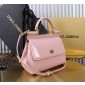 Authentic quality- Dolce Gabbana Medium Sicily Handbag in Polished calfskin- Pink