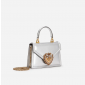 Dolce Gabbana Small Smooth Calfskin Devotion bag-Silver