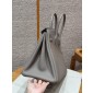 Hermes Birkin 35 Borsa in pelle togo-Gris Asphaite