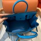 Hermes Birkin 25 / Birkin 30  in Togo Leather-Blue frida