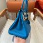 Hermes Birkin 25 / Birkin 30  in Togo Leather-Blue frida