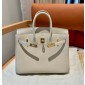Hermes Birkin 25 / Birkin 30  in Togo Leather-Cream white