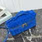 Blue Royal Intrecciato Suede Bang Bang Vanity Case 