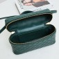Emerald Green Intrecciato leather Bang Bang Vanity Case 