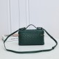 Emerald Green Intrecciato leather Bang Bang Vanity Case 