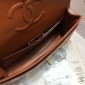Chanel Medium Flap Handbag in Lambskin-Brown