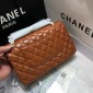 Chanel Medium Flap Handbag in Lambskin-Brown